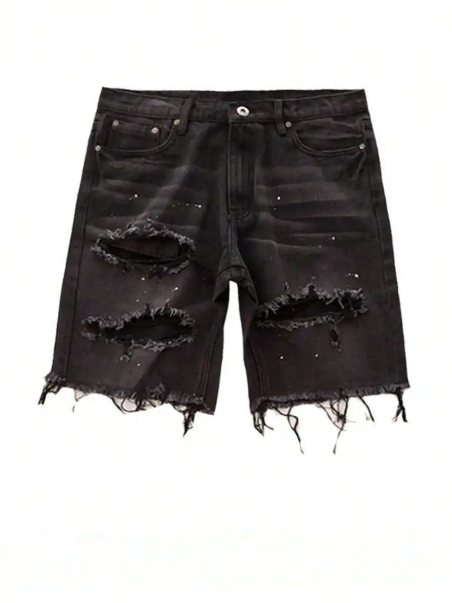 Mens High Street Vintage Ripped Distressed Denim Cropped Shorts Frayed Hem
Mens High Street Vintage Ripped Distressed Denim Cropped Shorts Frayed Hem