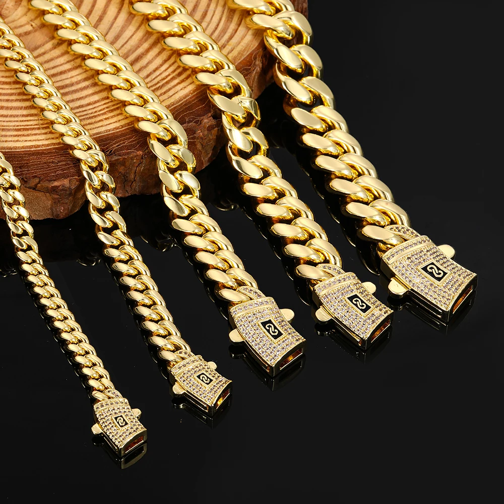 Clasp Laser Logo 6mm 8mm 10mm 12mm 14mm Stainless Steel Cuban Link Chain & Bracelet 14K Gold Titanium Necklace Hip Hop Jewelry
Clasp Laser Logo 6mm 8mm 10mm 12mm 14mm Stainless Steel Cuban Link Chain & Bracelet 14K Gold Titanium Necklace Hip Hop Jewelry
