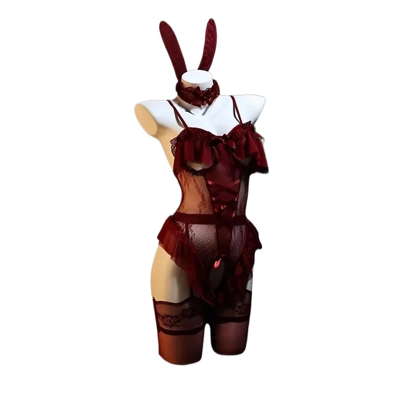 XXOO Bunny Girl Cosplay Costume Rabbit Perspective Uniform Outfits Sexy Red Transparent Open-crotch Bodysuit Role Play Lingerie
XXOO Bunny Girl Cosplay Costume Rabbit Perspective Uniform Outfits Sexy Red Transparent Open-crotch Bodysuit Role Play Lingerie