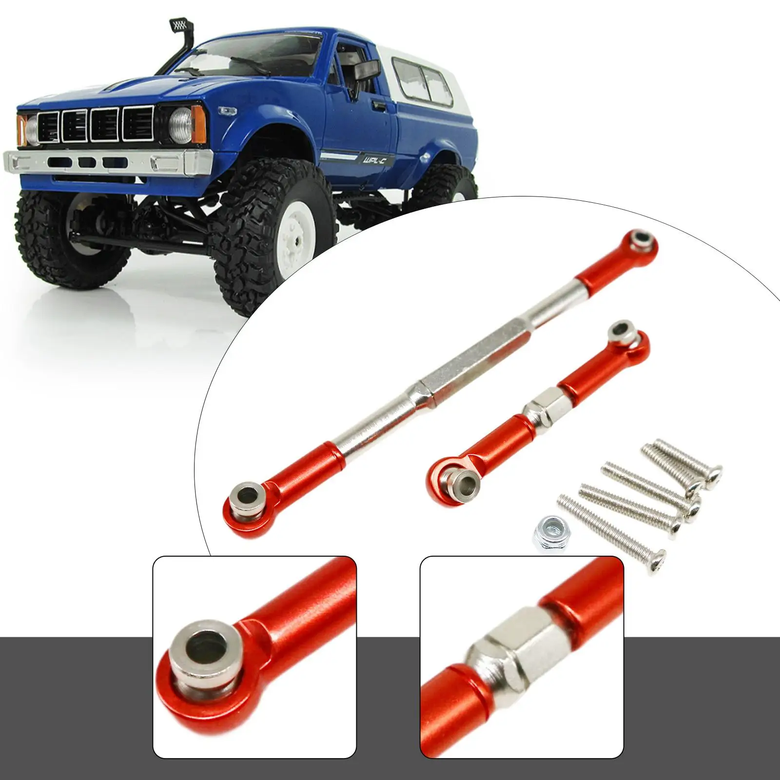 2x RC Car Steering Links Repair Parts Metal Steering Linkage Arm Tie Rod Ends for 1:16 Scale C24 B24 B36 RC Vehicle Accessories
2x RC Car Steering Links Repair Parts Metal Steering Linkage Arm Tie Rod Ends for 1:16 Scale C24 B24 B36 RC Vehicle Accessories
