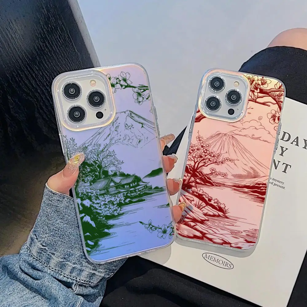 Japanese Landscape Phone Case For iPhone 17 16 15 14 13 12 11 Pro Max Plus Transparent Aurora Laser Gradient Cover
Japanese Landscape Phone Case For iPhone 17 16 15 14 13 12 11 Pro Max Plus Transparent Aurora Laser Gradient Cover