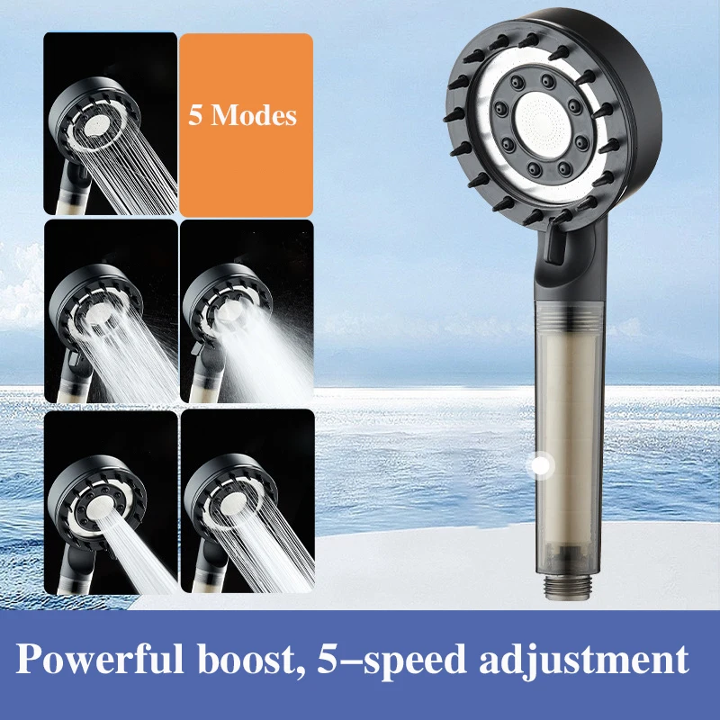 5 Spray Modes Shower Head with Filter Handheld Water Saving High Pressure Shower Head with Powerful Flow Bathroom Accessories
5 Spray Modes Shower Head with Filter Handheld Water Saving High Pressure Shower Head with Powerful Flow Bathroom Accessories