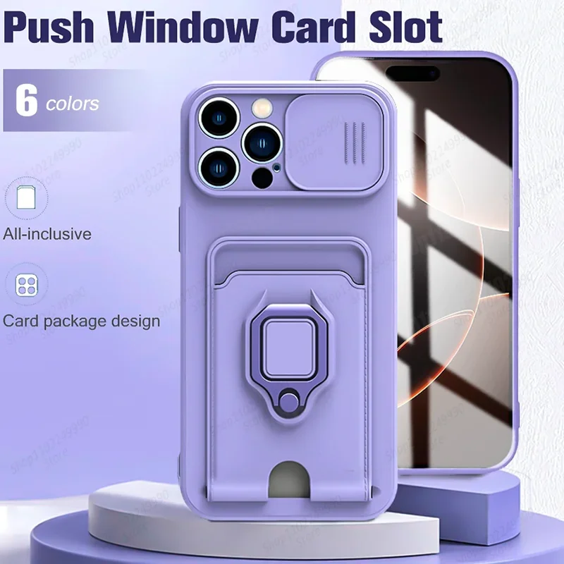 Slide Camera Protection Cover For iPhone 16 Pro Max 13 12 Mini 14 Plus 11 15 Pro Max Card Slot Magnetic Ring Bracket Phone Cases
Slide Camera Protection Cover For iPhone 16 Pro Max 13 12 Mini 14 Plus 11 15 Pro Max Card Slot Magnetic Ring Bracket Phone Cases
