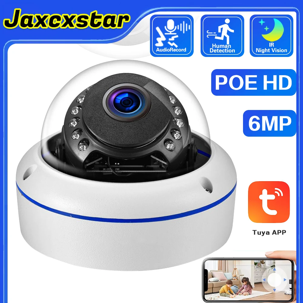 TUYA 6MP IP Camera Outdoor Sports Detection CCTV Metal White Dome IP66 Waterproof 6MP POE Human Video security protection Camera
TUYA 6MP IP Camera Outdoor Sports Detection CCTV Metal White Dome IP66 Waterproof 6MP POE Human Video security protection Camera