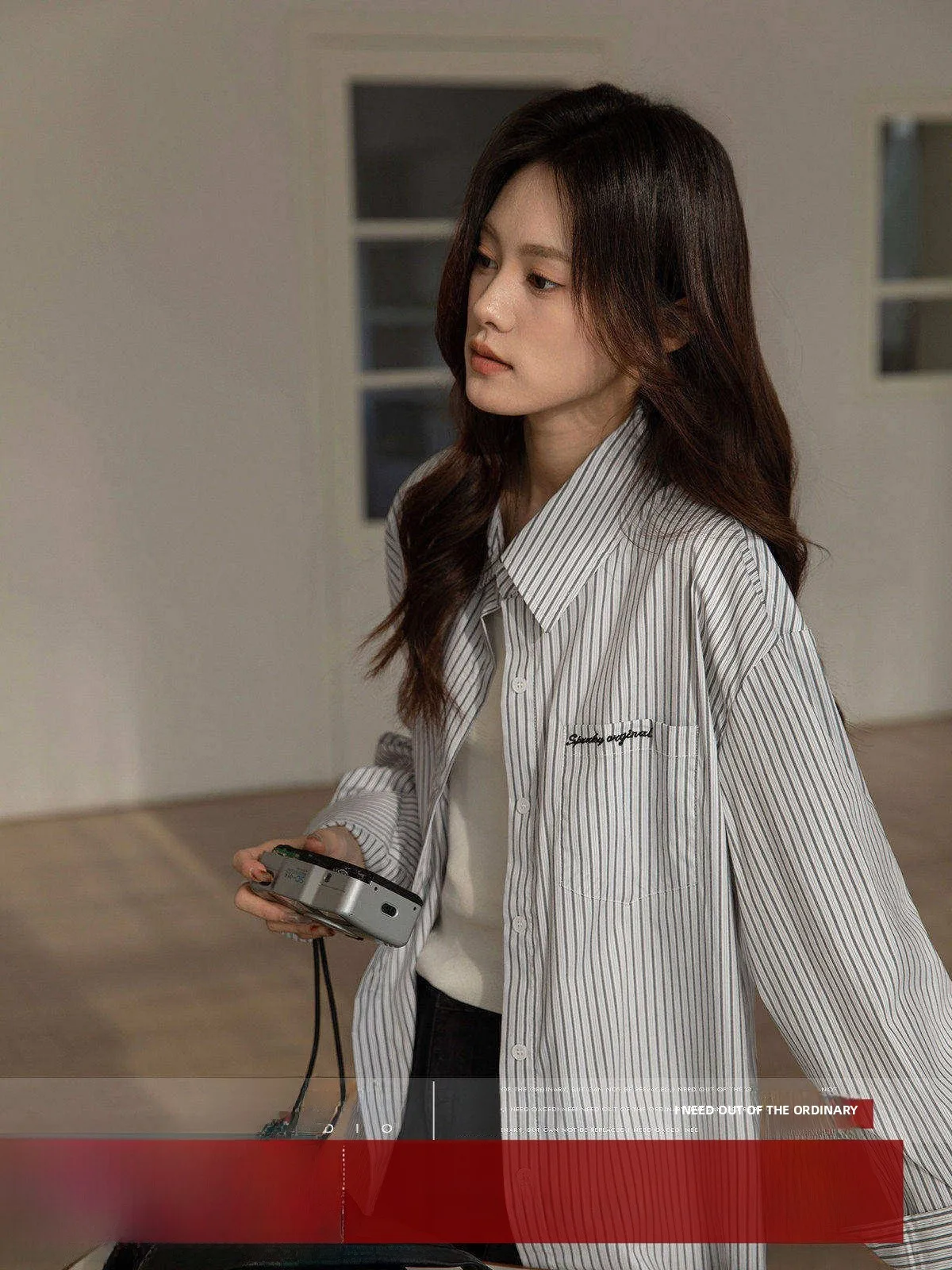 Mozao Women's Long Sleeve Embroidered Shirt Striped Turn-down Collar Casual Style Comfortable Fit Cotton Blend Fashionable Top
Mozao Women's Long Sleeve Embroidered Shirt Striped Turn-down Collar Casual Style Comfortable Fit Cotton Blend Fashionable Top