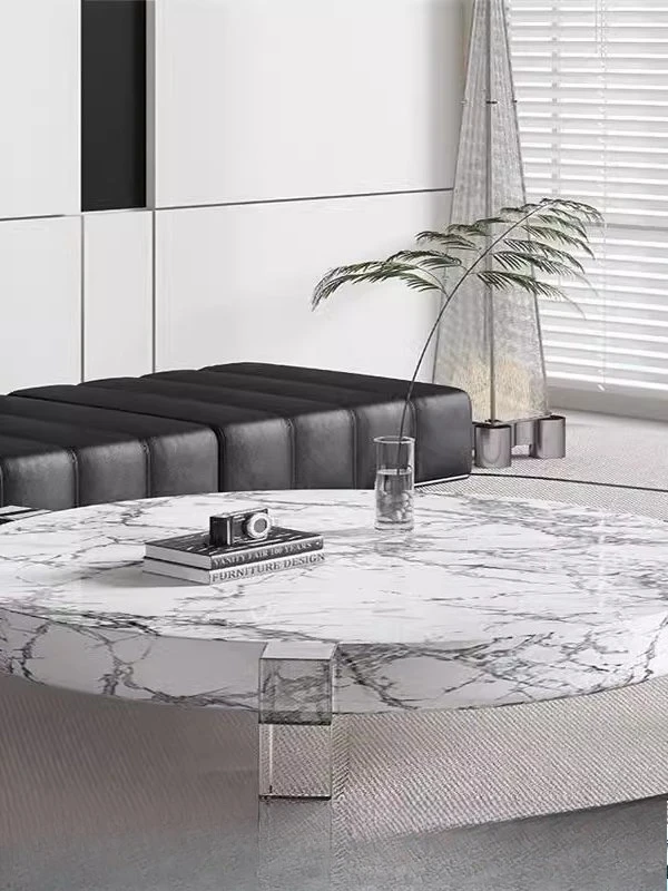Italian Minimalist Round Natural Marble Coffee Table Clear Acrylic Base Eco Friendly Premium Luxury Living Room Sturdy Handmade
Italian Minimalist Round Natural Marble Coffee Table Clear Acrylic Base Eco Friendly Premium Luxury Living Room Sturdy Handmade