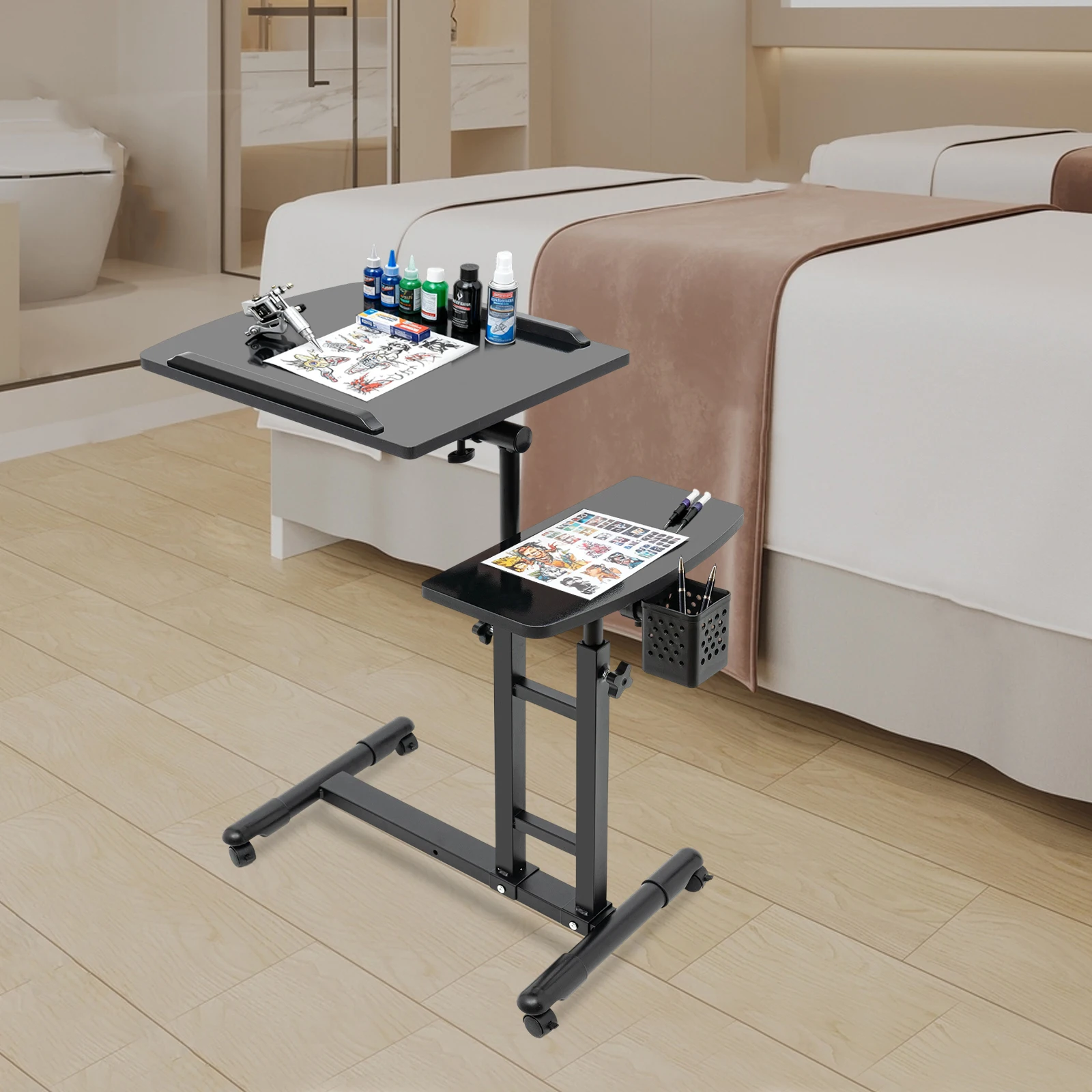 Мобильная тележка для татуировок с блокирующимися колесами, регулируемой высотой и углом наклона столика, передвижная рабочая станция для татуировок для домашней тату-студии
Мобильная тележка для татуировок с блокирующимися колесами, регулируемой высотой и углом наклона столика, передвижная рабочая станция для татуировок для домашней тату-студии