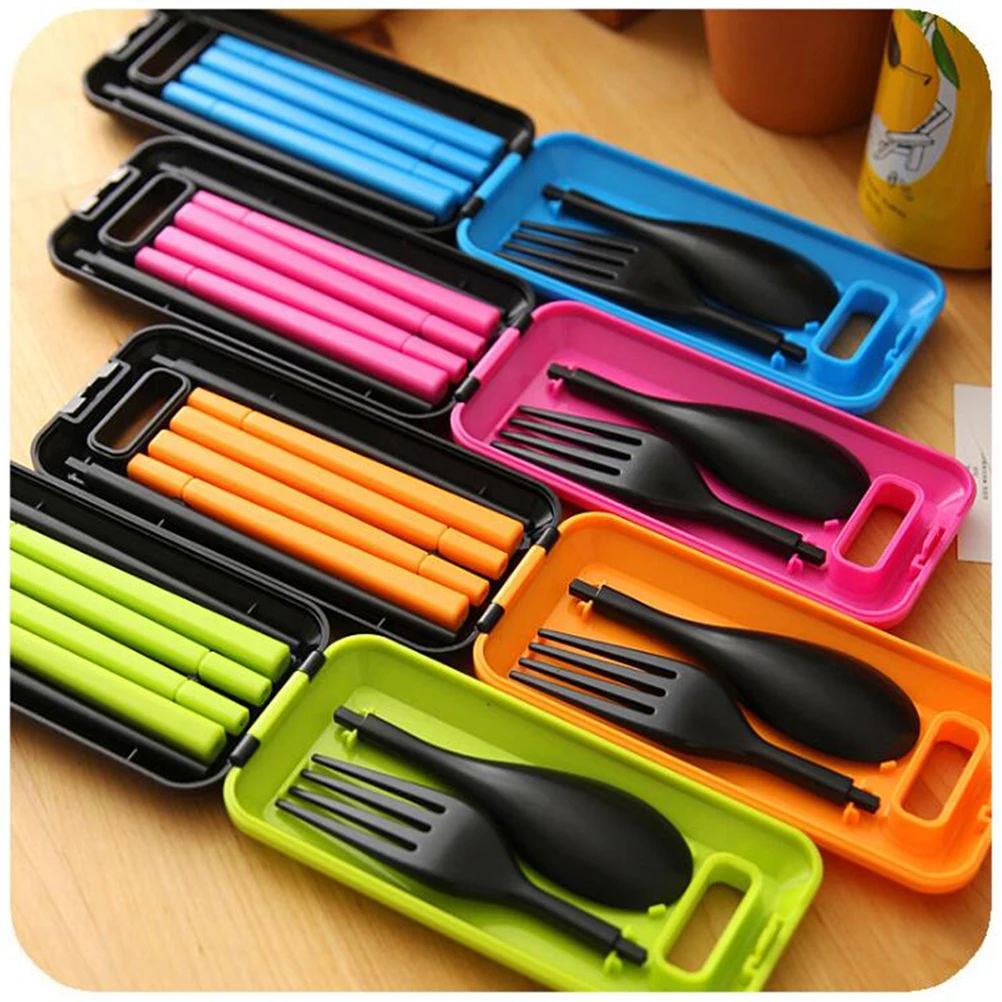 3pcs Portable Plastic Cutlery Set Foldable Fork Spoon Chopsticks Travel Lightweight Eco Friendly Trendy Tableware
3pcs Portable Plastic Cutlery Set Foldable Fork Spoon Chopsticks Travel Lightweight Eco Friendly Trendy Tableware