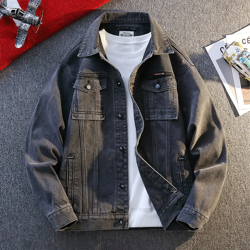 Весенняя японская повседневная джинсовая куртка свободного кроя в стиле хай-стриптиз, цветная, длинная, для мужчин, для работы, в стиле кэжуал, из Гонконга
Весенняя японская повседневная джинсовая куртка свободного кроя в стиле хай-стриптиз, цветная, длинная, для мужчин, для работы, в стиле кэжуал, из Гонконга