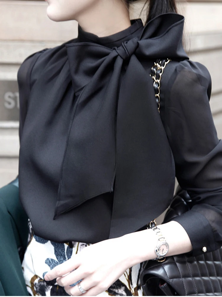 Women Chiffon Blouse Fashion Bow Design Elegant Ladies Office OL Slim Shirt Tops s481
Women Chiffon Blouse Fashion Bow Design Elegant Ladies Office OL Slim Shirt Tops s481