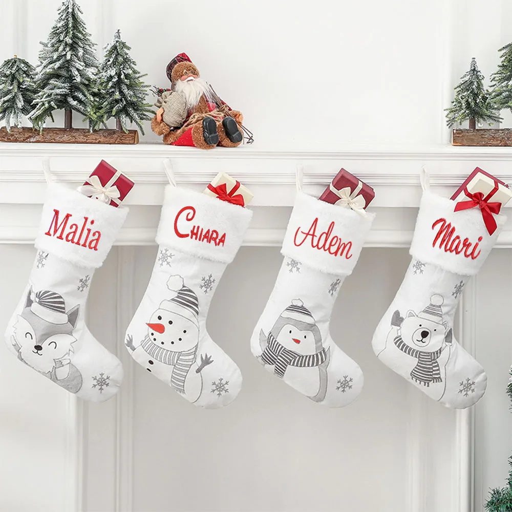 Custom Name Christmas Sock Christmas Tree Decoration Stockings Personalized Any Name Children's New Year Gift Candy Bags
Custom Name Christmas Sock Christmas Tree Decoration Stockings Personalized Any Name Children's New Year Gift Candy Bags