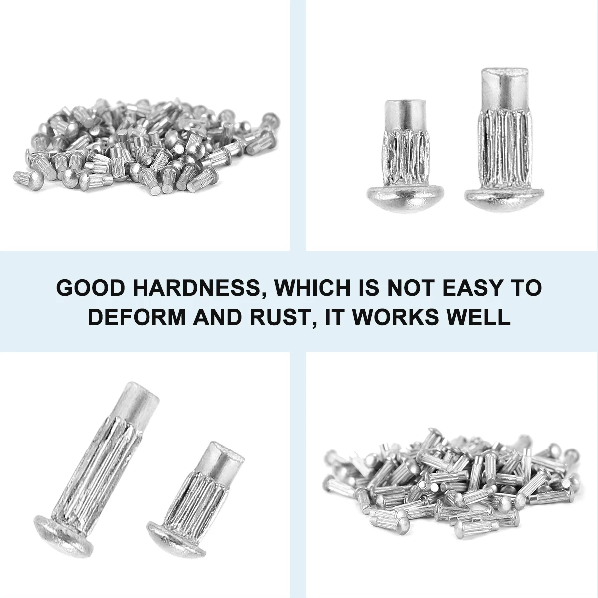 1500 Pcs Solid Rivets Round Aluminum Alloy Heavy Duty Knurled Signage Rivets High Quality Replacement Accessories Long
1500 Pcs Solid Rivets Round Aluminum Alloy Heavy Duty Knurled Signage Rivets High Quality Replacement Accessories Long