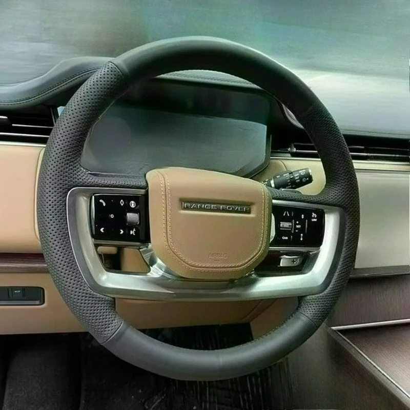 Hand-stitched renovation wear-resistant black leather car steering wheel cover For Land Rover Range Rover L460 2023-2026
Hand-stitched renovation wear-resistant black leather car steering wheel cover For Land Rover Range Rover L460 2023-2026