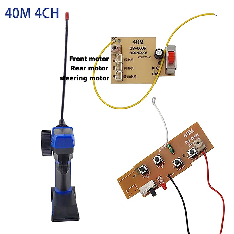 DIY Parts 40M 4CH Transmitter Board Receiver Board Durable RC Circuit Module With Remote Controller For RC Car Model Replacement
DIY Parts 40M 4CH Transmitter Board Receiver Board Durable RC Circuit Module With Remote Controller For RC Car Model Replacement