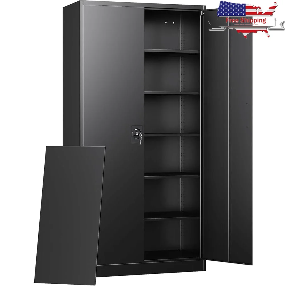 Metal Storage Cabinet with Lock Adjustable Shelves Durable Steel Tool Cabinet Home Office Garage Warehouse Organizing Security
Metal Storage Cabinet with Lock Adjustable Shelves Durable Steel Tool Cabinet Home Office Garage Warehouse Organizing Security