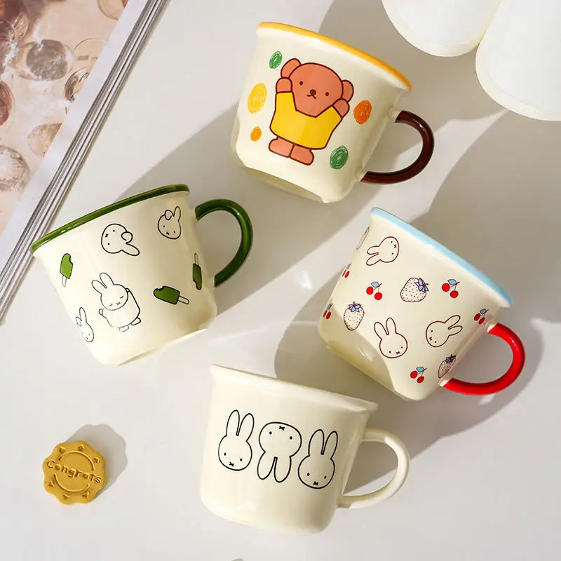 New Kawaii Miffy Cute Household Ceramic Mugs Large-capacity Coffee Cups High Appearance Level Cartoon Breakfast Milk Water Cups
New Kawaii Miffy Cute Household Ceramic Mugs Large-capacity Coffee Cups High Appearance Level Cartoon Breakfast Milk Water Cups
