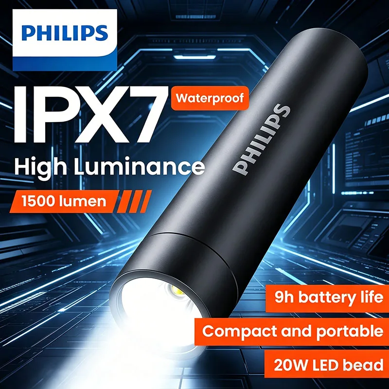 Philips Sfl2202 Flashlight 4-Speed Waterproof Rechargeable Strong Light Flashlight Outdoor Fishing Camping Maintenance Light
Philips Sfl2202 Flashlight 4-Speed Waterproof Rechargeable Strong Light Flashlight Outdoor Fishing Camping Maintenance Light