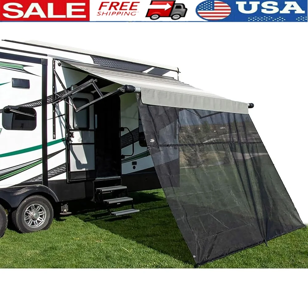 EZ ZipBlocker RV Awning Shade Screen Sun Blocker Black Mesh Canopy 12V Electric Awnings Easy Setup Outdoor Accessory
EZ ZipBlocker RV Awning Shade Screen Sun Blocker Black Mesh Canopy 12V Electric Awnings Easy Setup Outdoor Accessory
