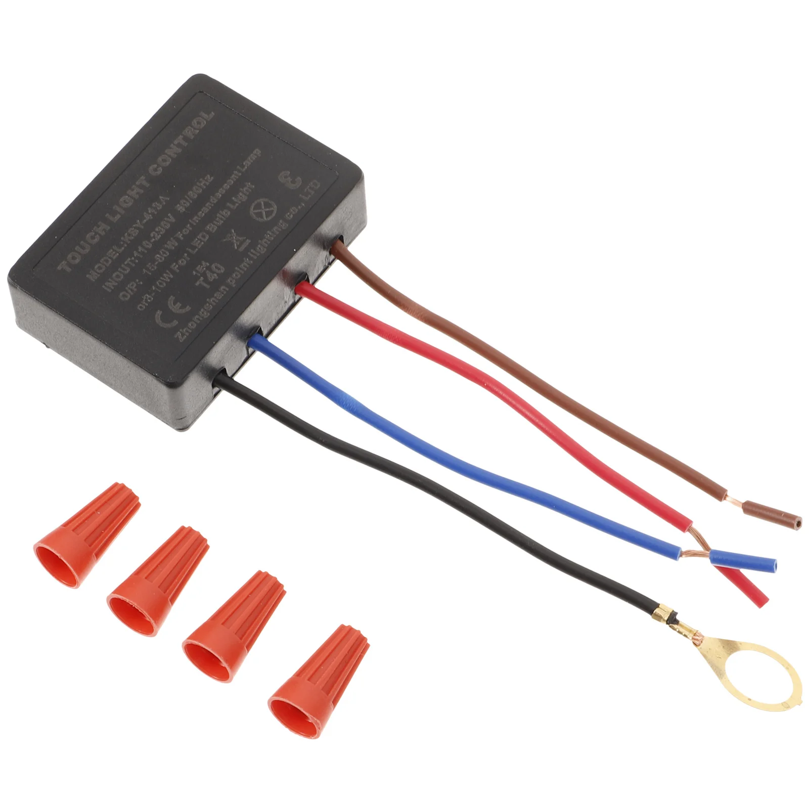 4-Gear Touch Dimmable Switch for Lamp - Adjustable Brightness Module Control Replacement Part with Wire Caps
4-Gear Touch Dimmable Switch for Lamp - Adjustable Brightness Module Control Replacement Part with Wire Caps