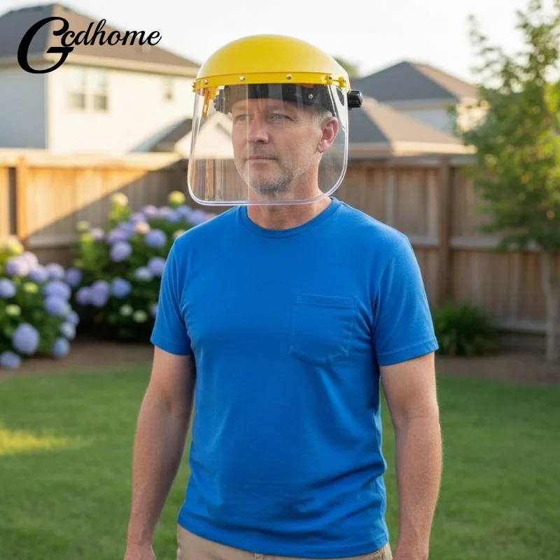 Safety Helmet with Mesh Face Shield for Weed Wacker Garden Grass Trimmer Protection
Safety Helmet with Mesh Face Shield for Weed Wacker Garden Grass Trimmer Protection