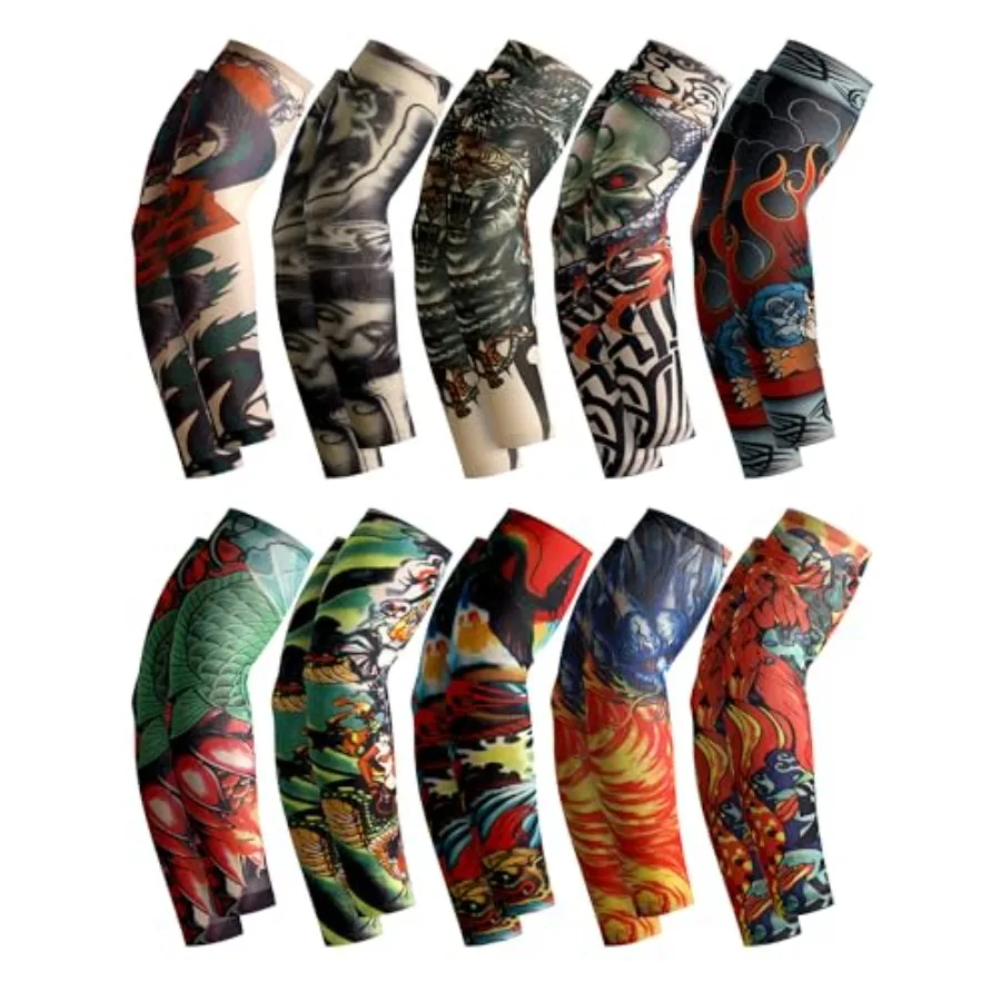 Boao 20 Pcs Men's Cooling Arm Sleeves Long Fingerless Arm Cover Anti Slip UV Protection Sun Temporary Tattoo Sleeves
Boao 20 Pcs Men's Cooling Arm Sleeves Long Fingerless Arm Cover Anti Slip UV Protection Sun Temporary Tattoo Sleeves