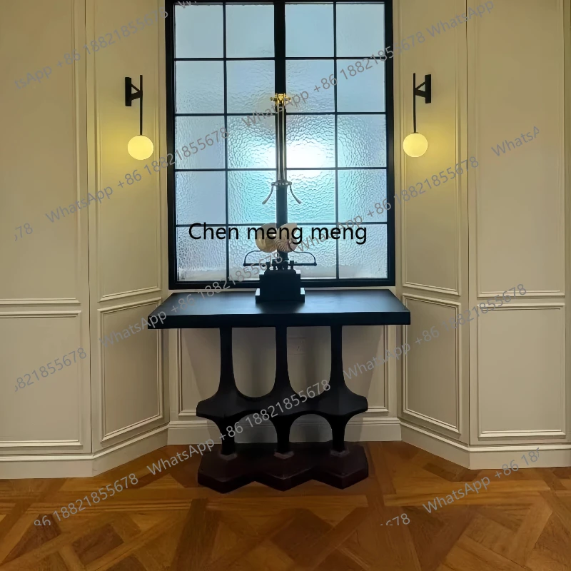 Medieval style solid wood entrance table Retro home living room entrance hall entrance decoration
Medieval style solid wood entrance table Retro home living room entrance hall entrance decoration
