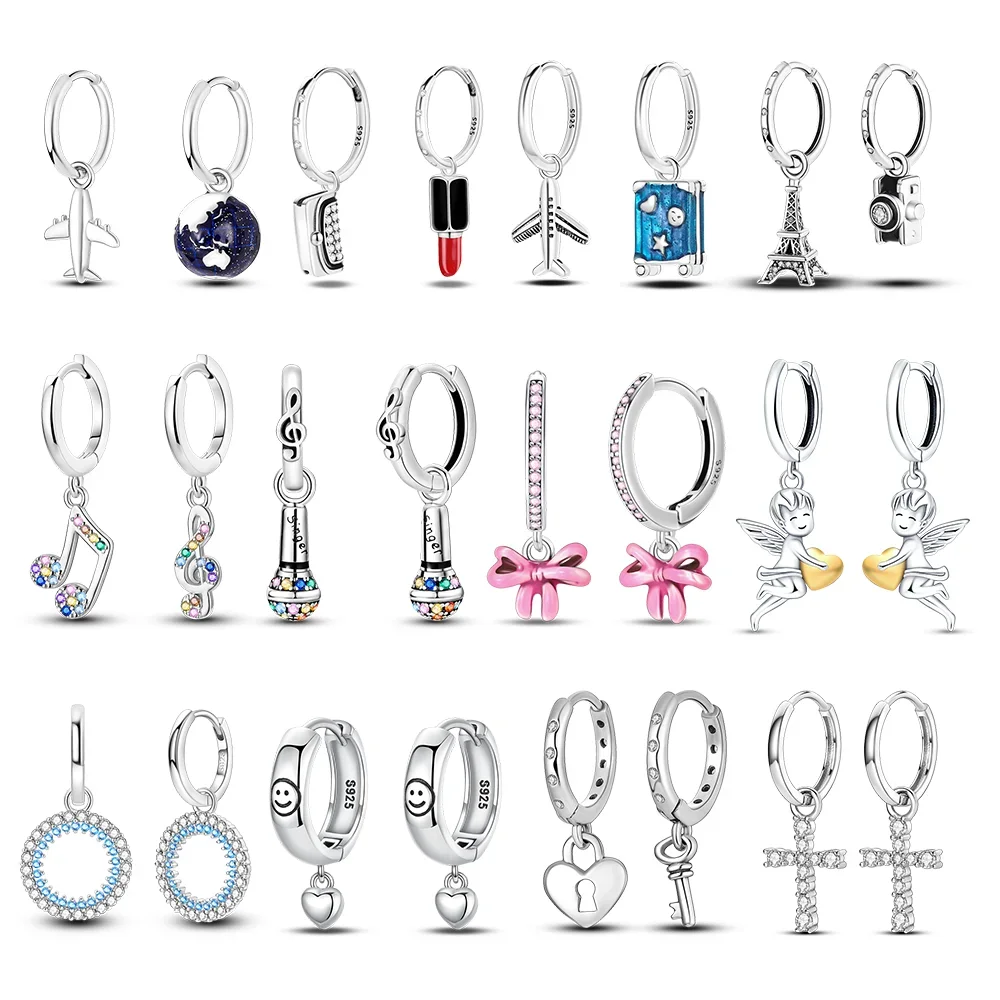 Earrings Woman 925 Silver Aircraft Trunk Microphone Pendant Hoop Earrings for Women Engagement Birthday Fine Jewelry Gift
Earrings Woman 925 Silver Aircraft Trunk Microphone Pendant Hoop Earrings for Women Engagement Birthday Fine Jewelry Gift