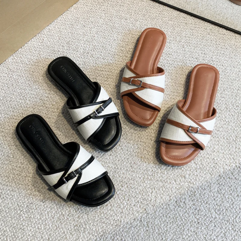 New casual flat woven shoes, women's slip-on sandals for outdoor wear, fashionable Roman sandals, non-slip beach sandals
New casual flat woven shoes, women's slip-on sandals for outdoor wear, fashionable Roman sandals, non-slip beach sandals