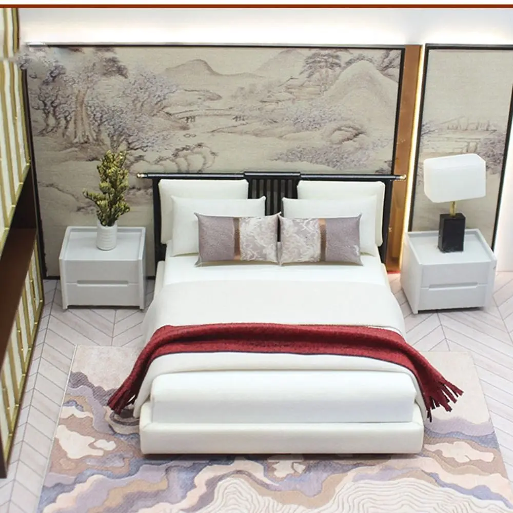 High Quality 1:20 Dollhouse Miniature Bed Mini DIY Bedroom Furniture Doll House Bed Dollhouse Decoration
High Quality 1:20 Dollhouse Miniature Bed Mini DIY Bedroom Furniture Doll House Bed Dollhouse Decoration