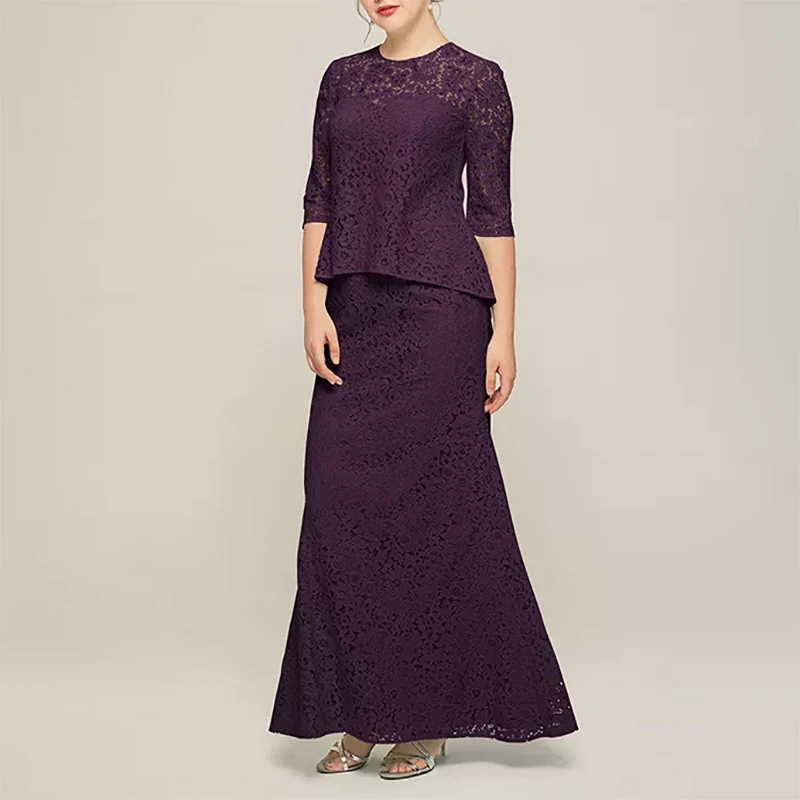 2 Pieces Elegant Mother of the Bride Dresses Lace O-Neck Ankle-Length Mermaid Wedding Guest Party for Women 2023 Evening Gala
2 Pieces Elegant Mother of the Bride Dresses Lace O-Neck Ankle-Length Mermaid Wedding Guest Party for Women 2023 Evening Gala