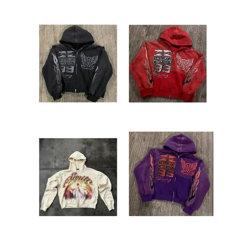 European and American Fashion Casual Oversized Hoodie Men Y2k Retro Anime cosplay Print Jacket Gothic Harajuku Zipper Sweats#1#W
European and American Fashion Casual Oversized Hoodie Men Y2k Retro Anime cosplay Print Jacket Gothic Harajuku Zipper Sweats#1#W