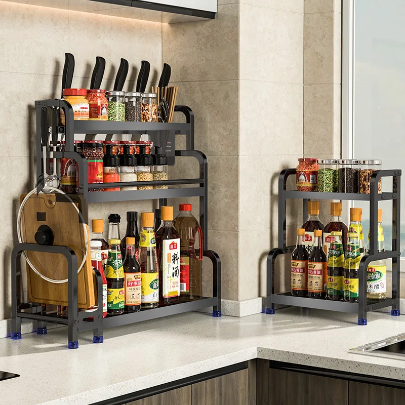 Stainless Steel Table Multifunctional 2/3Layers Kitchen Seasoning Storage Rack Top Storage Accessories Kitchen Organizer Tools
Stainless Steel Table Multifunctional 2/3Layers Kitchen Seasoning Storage Rack Top Storage Accessories Kitchen Organizer Tools