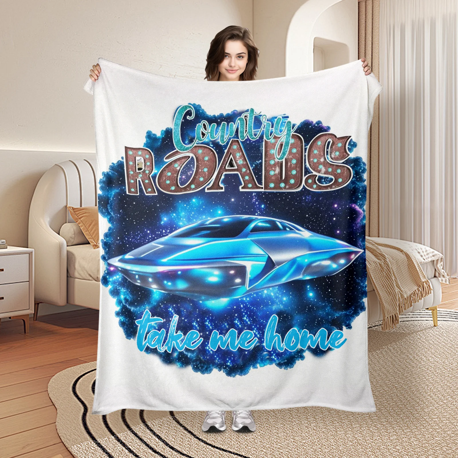 Tech Inspired Spaceship Themed Blanket With Starry Sky And Road Design For Unique And Futuristic Home Decor Style
Tech Inspired Spaceship Themed Blanket With Starry Sky And Road Design For Unique And Futuristic Home Decor Style