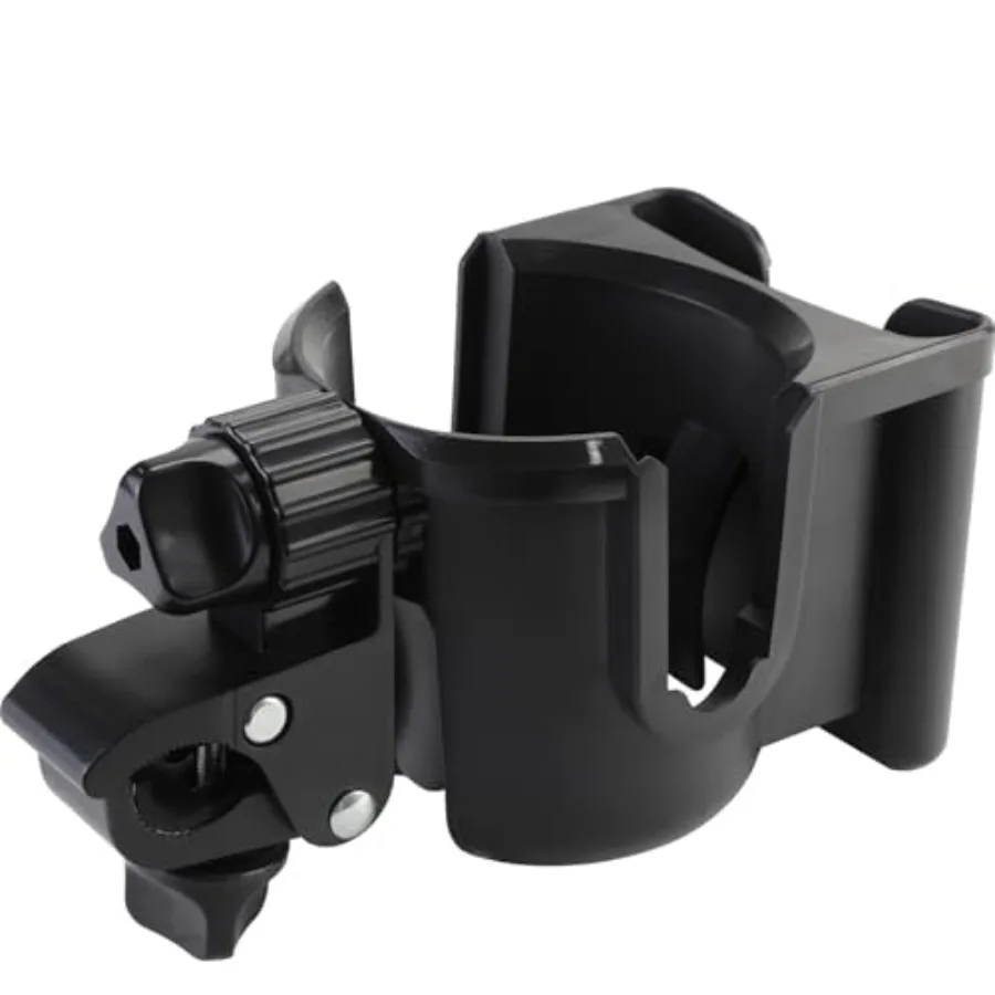 Universal stroller cup holder with phone holder, 360 rotatable bottle holder in black, heavy-duty clip for stroller bike wheelc
Universal stroller cup holder with phone holder, 360 rotatable bottle holder in black, heavy-duty clip for stroller bike wheelc