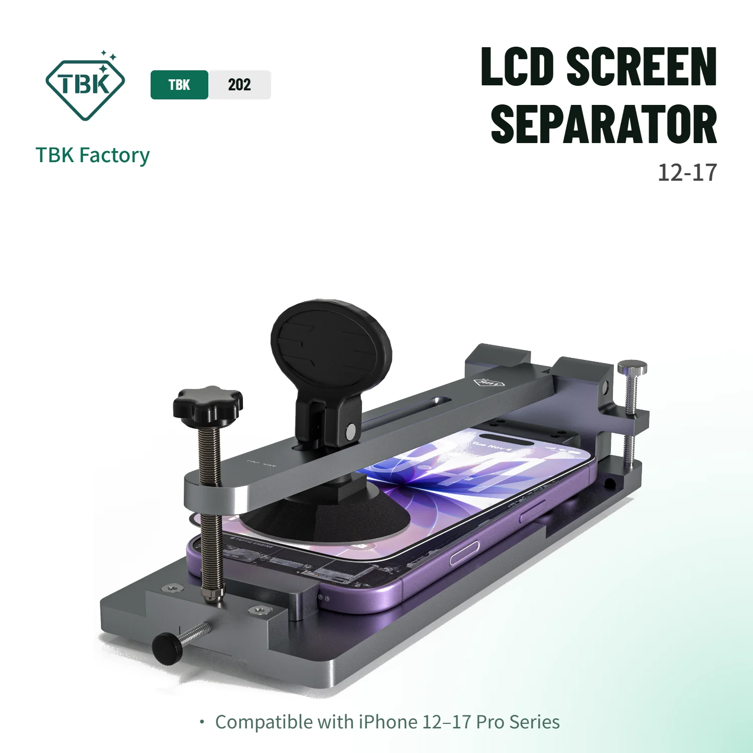 TBK 202 Manual LCD Screen Separator Mobile Phone Separating Machine For iphone 12-17pro max
TBK 202 Manual LCD Screen Separator Mobile Phone Separating Machine For iphone 12-17pro max