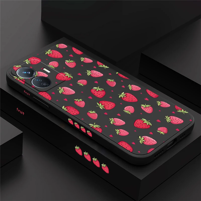 For Vivo V70 Elite FE V50 V60 Lite V30E V27 Pro V25E V23E V21E V20 SE Shockproof Silicone Phone Case Strawberry Pattern Cover
For Vivo V70 Elite FE V50 V60 Lite V30E V27 Pro V25E V23E V21E V20 SE Shockproof Silicone Phone Case Strawberry Pattern Cover