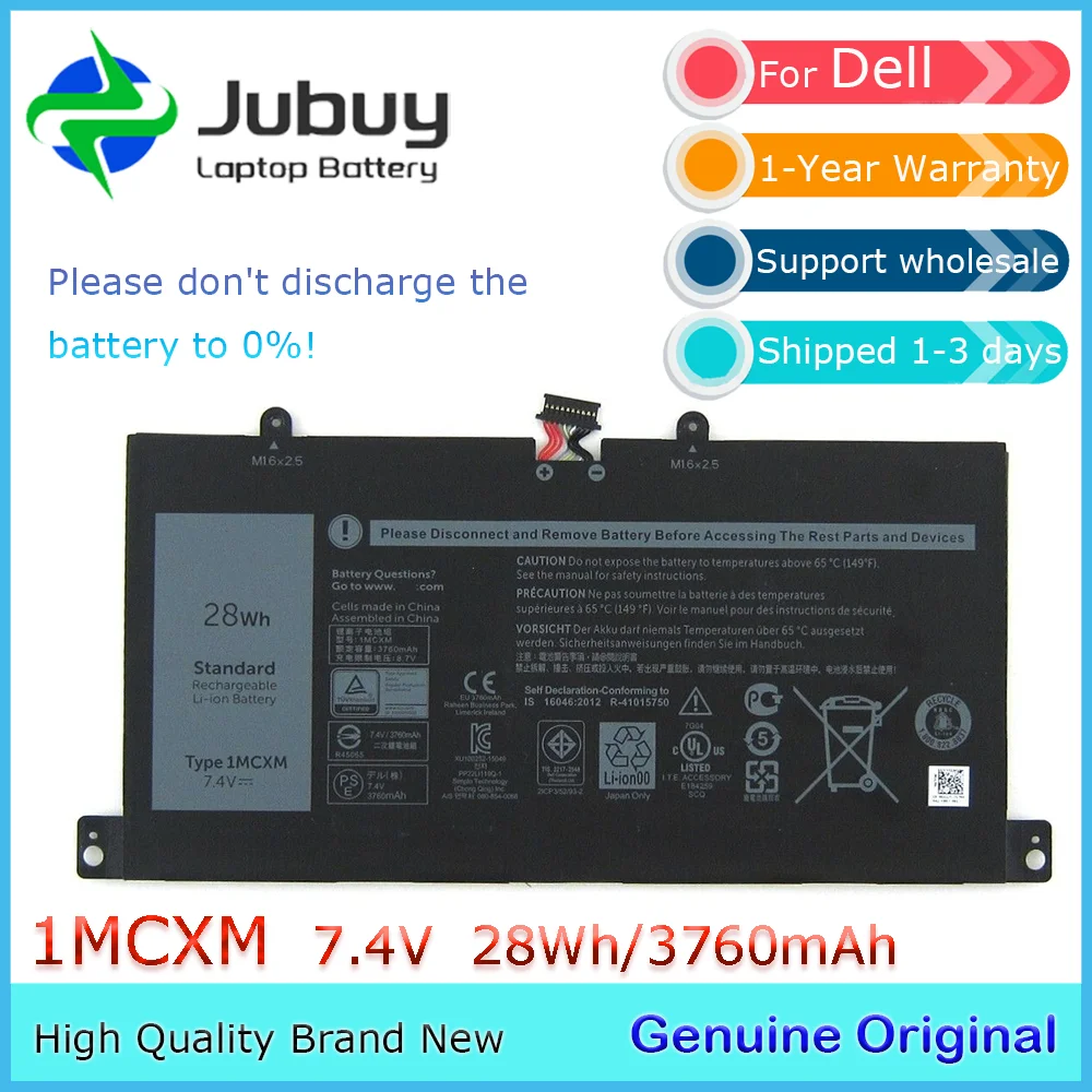 1MCXM 7,4 В 28 Втч оригинальный аккумулятор для ноутбука Dell Latitude 11 5175 мобильная клавиатура dok K12 G3JJT 21CP3/52/93-2
1MCXM 7,4 В 28 Втч оригинальный аккумулятор для ноутбука Dell Latitude 11 5175 мобильная клавиатура dok K12 G3JJT 21CP3/52/93-2