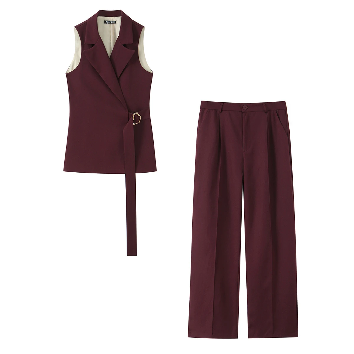 Summer new women's commuting style suit vest set, women's high-end sense belt fashion two-piece set
Summer new women's commuting style suit vest set, women's high-end sense belt fashion two-piece set