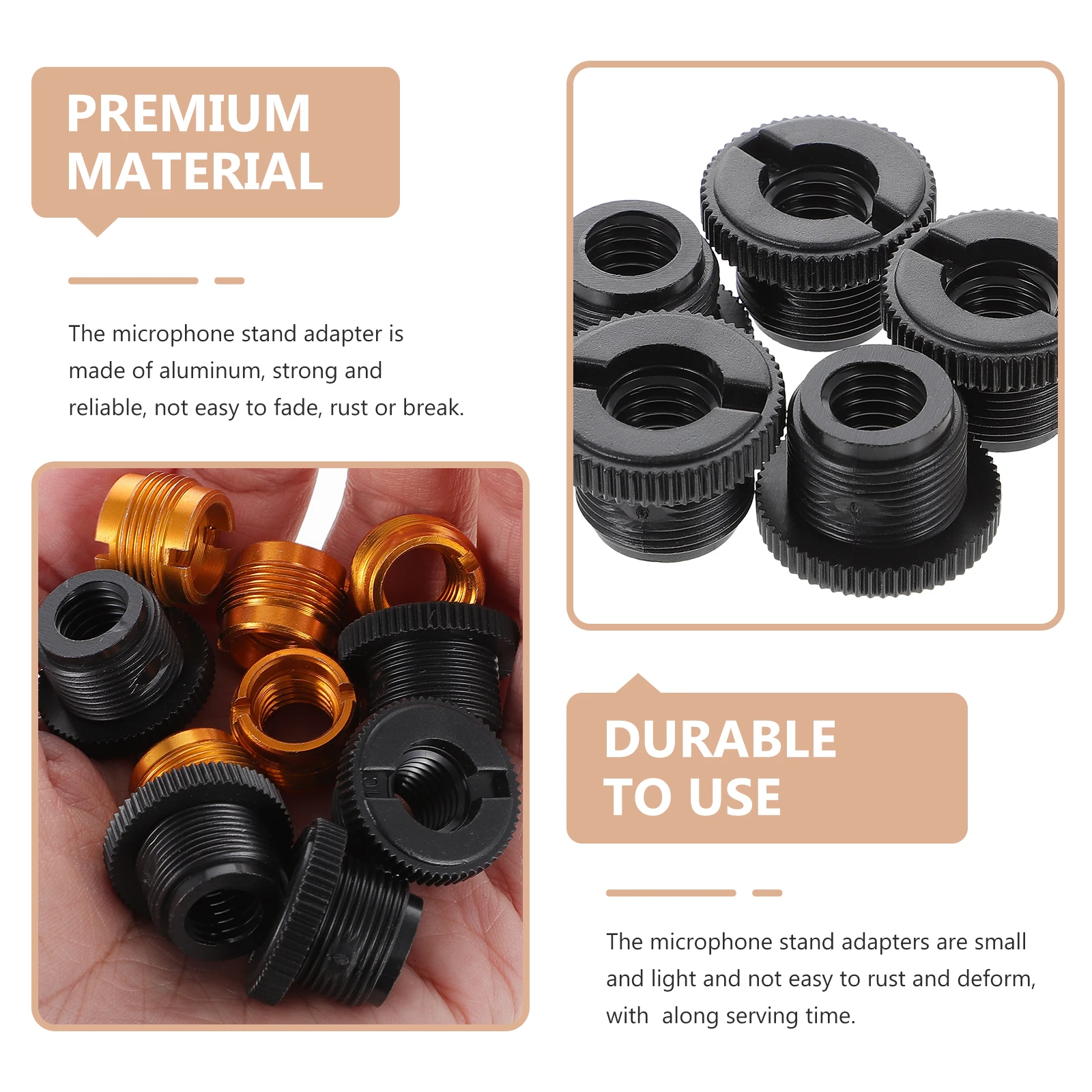 10pcs Mic Adapters 3/8 to 5/8 Thread Shockproof Bracket Mount Aluminum Copper DJ Adapters For Mic Stand Accessories
10pcs Mic Adapters 3/8 to 5/8 Thread Shockproof Bracket Mount Aluminum Copper DJ Adapters For Mic Stand Accessories