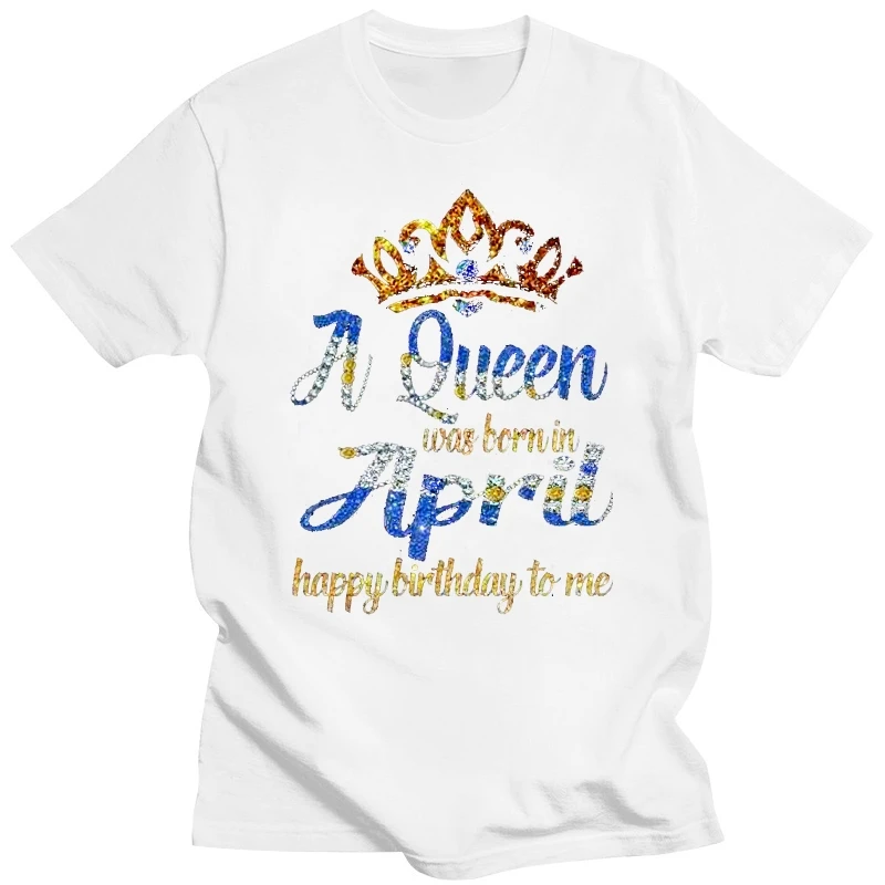 Женская футболка с надписью «A Queen Was Born In April Happy Birthday To Me», черная хлопковая футболка, базовые модели
Женская футболка с надписью «A Queen Was Born In April Happy Birthday To Me», черная хлопковая футболка, базовые модели