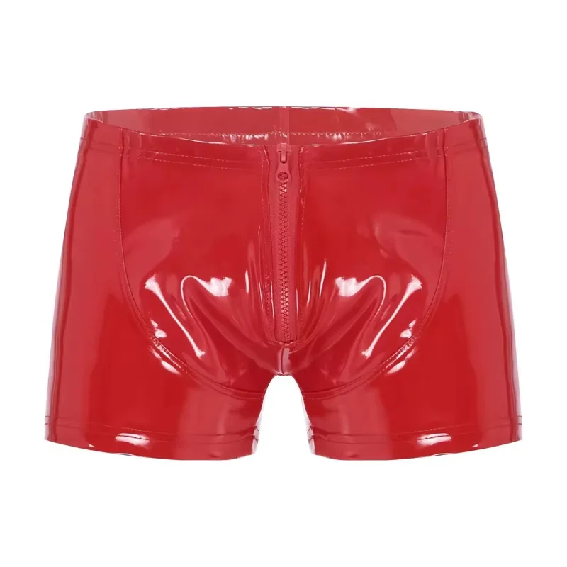 Sexy Men Red PVC Fetish Underwear Panties Shiny Patent Leather Exotic Zipper Metallic Boxer Shorts Swimwear Beach New
Sexy Men Red PVC Fetish Underwear Panties Shiny Patent Leather Exotic Zipper Metallic Boxer Shorts Swimwear Beach New