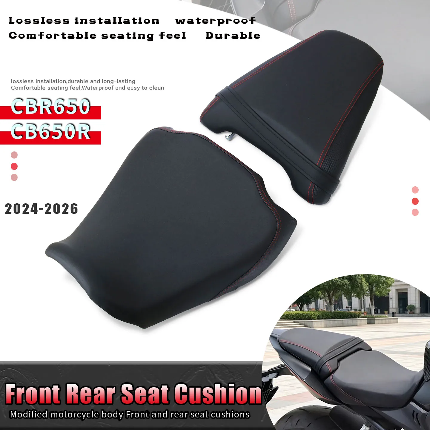 For CBR650R CB650R CB/CBR 650R E-CLUTCH Motorcycle Seat Cushion Pillion Rider & Passenger Saddle Cushion Front Rear Seat Pad
For CBR650R CB650R CB/CBR 650R E-CLUTCH Motorcycle Seat Cushion Pillion Rider & Passenger Saddle Cushion Front Rear Seat Pad