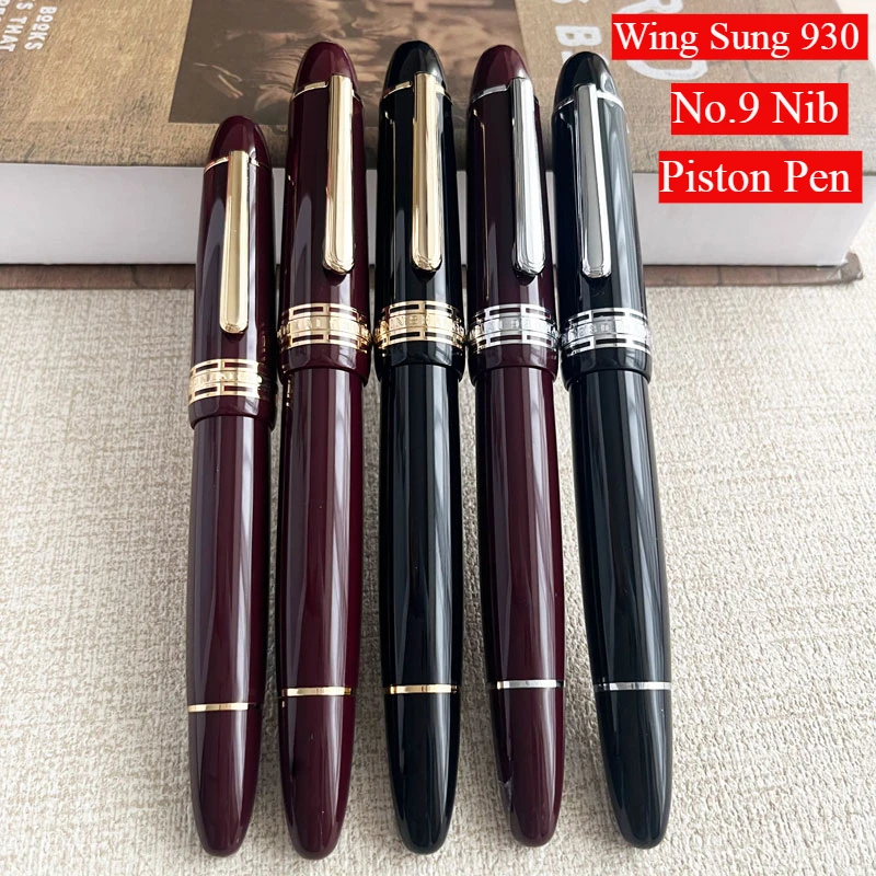 WingSung/JUNLAI Large 930 Resin Piston Fountain Pen N0.9 Iraurita F/M/B Nib Gold/Silver Clip Business Student Writing Gift Pens
WingSung/JUNLAI Large 930 Resin Piston Fountain Pen N0.9 Iraurita F/M/B Nib Gold/Silver Clip Business Student Writing Gift Pens