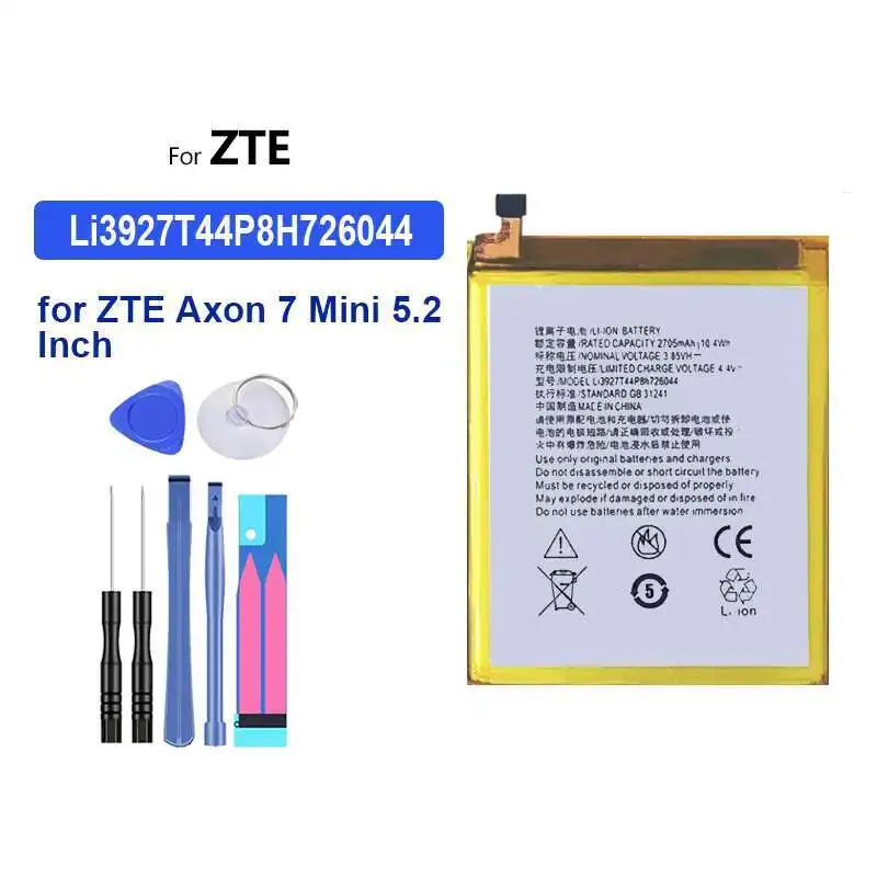 Mobile Phone Battery For Zte Axon 7 Mini 5.2 Inch Good Low-Temperature Performance 2705Mah Lightweight Li3927t44p8h726044
Mobile Phone Battery For Zte Axon 7 Mini 5.2 Inch Good Low-Temperature Performance 2705Mah Lightweight Li3927t44p8h726044