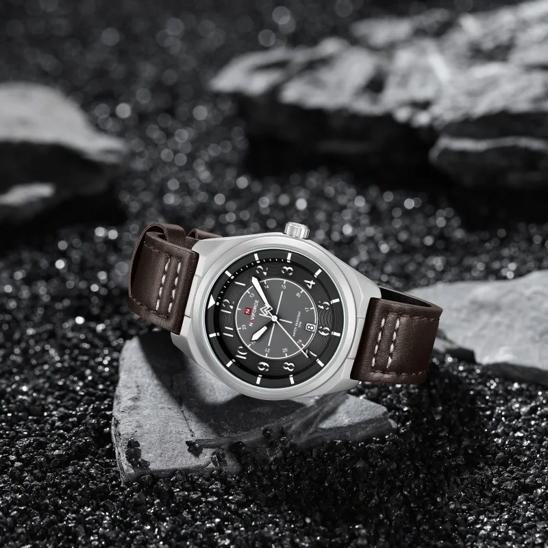 NAVIFORCE Military Style Men's Watch Large Dial Genuine Leather 3ATM Waterproof Luminous Date Casual Sport Quartz Wristwatch
NAVIFORCE Military Style Men's Watch Large Dial Genuine Leather 3ATM Waterproof Luminous Date Casual Sport Quartz Wristwatch