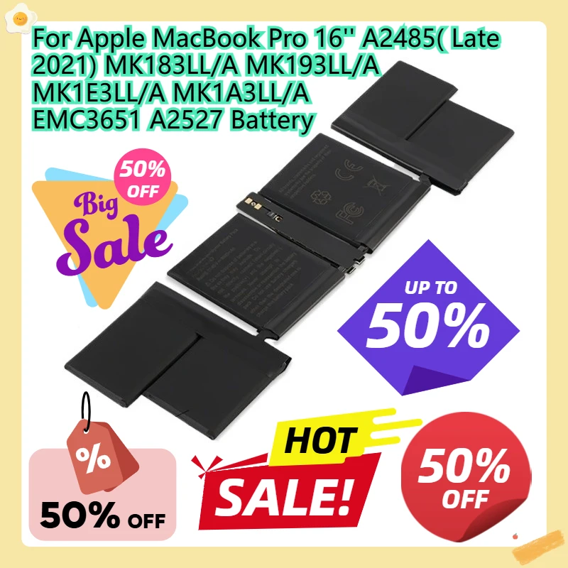Для Apple MacBook Pro 16 дюймов A2485 (конец 2021) MK183LL/A MK193LL/A MK1E3LL/A MK1A3LL/A EMC3651 A2527 Батарея
Для Apple MacBook Pro 16 дюймов A2485 (конец 2021) MK183LL/A MK193LL/A MK1E3LL/A MK1A3LL/A EMC3651 A2527 Батарея