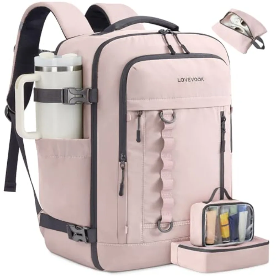 50L Travel Backpack for Men Women, Waterproof Carry On Backpack for Work and Travel, Flight Approved Personal Item with 3 Packi
50L Travel Backpack for Men Women, Waterproof Carry On Backpack for Work and Travel, Flight Approved Personal Item with 3 Packi