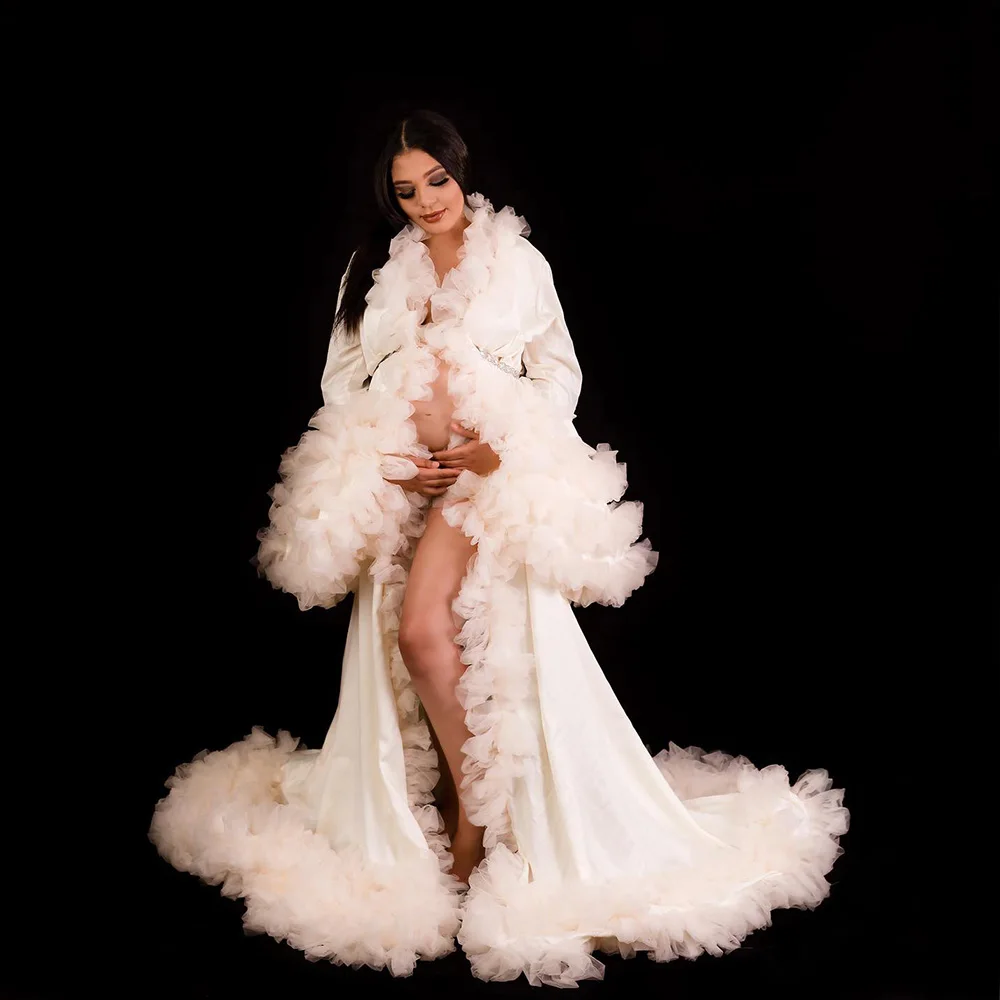 Don&Judy Sexy Maternity Wedding Dress Elegant Ruffle Bridal Party Evening Gown Photography Robe for Pregnant Photo Shoot Dresses
Don&Judy Sexy Maternity Wedding Dress Elegant Ruffle Bridal Party Evening Gown Photography Robe for Pregnant Photo Shoot Dresses