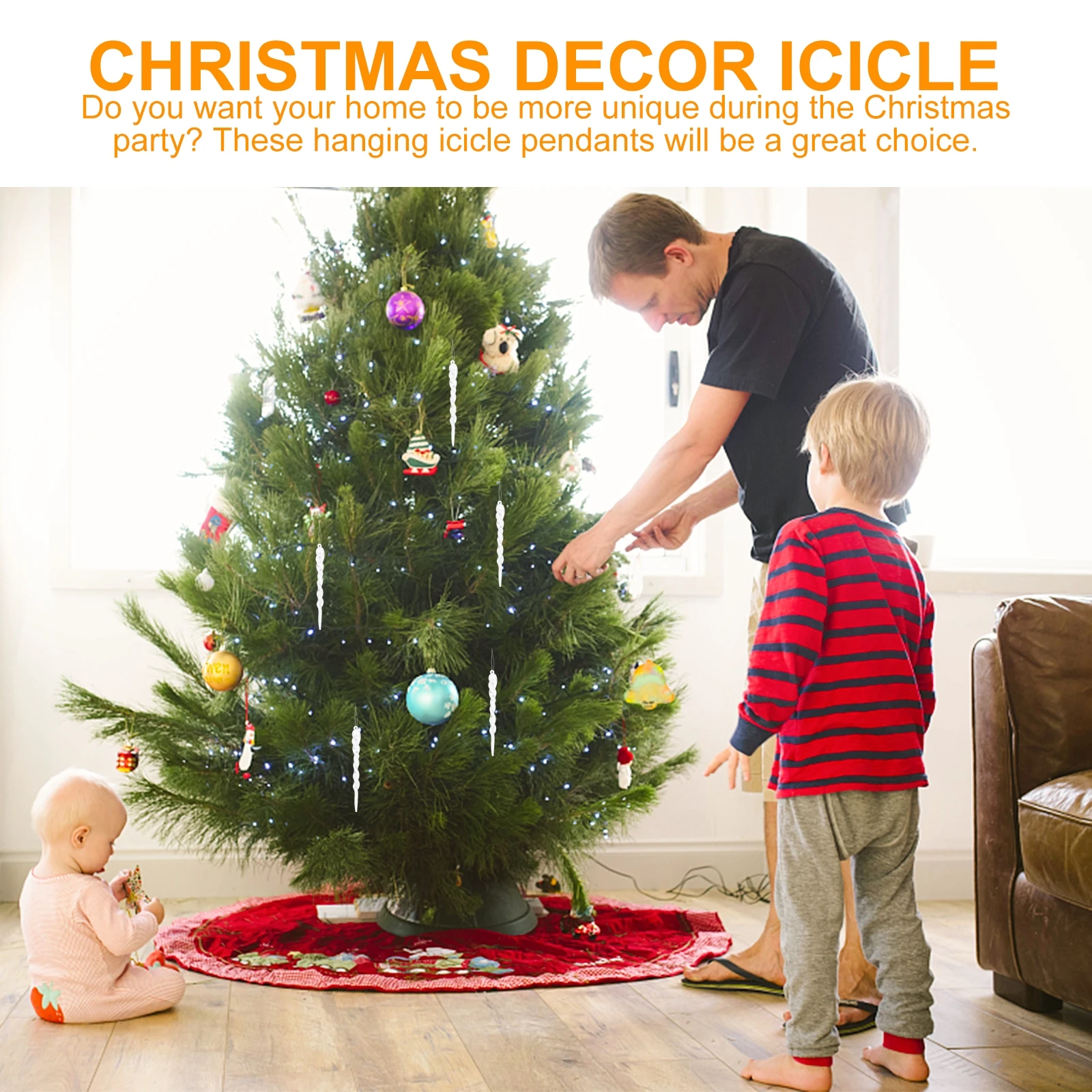 24pcs Christmas Decorations Hanging Icicles For Tree Transparent Plastic Faux Pendant Xmas Tree Hanging Home
24pcs Christmas Decorations Hanging Icicles For Tree Transparent Plastic Faux Pendant Xmas Tree Hanging Home