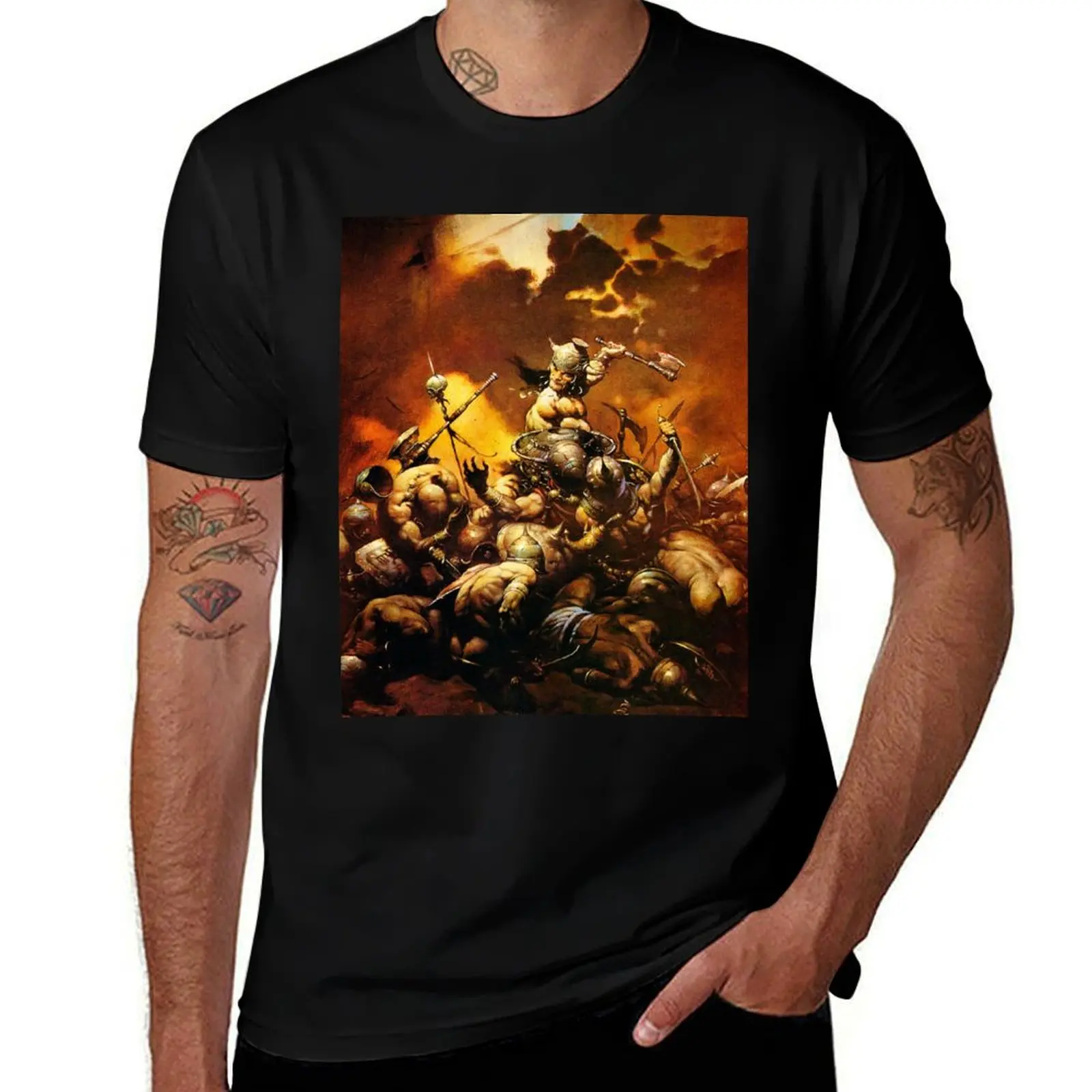Frank Frazetta - Conan the barbarian T-Shirt graphic tee shirt summer clothes t shirts for men cotton
Frank Frazetta - Conan the barbarian T-Shirt graphic tee shirt summer clothes t shirts for men cotton